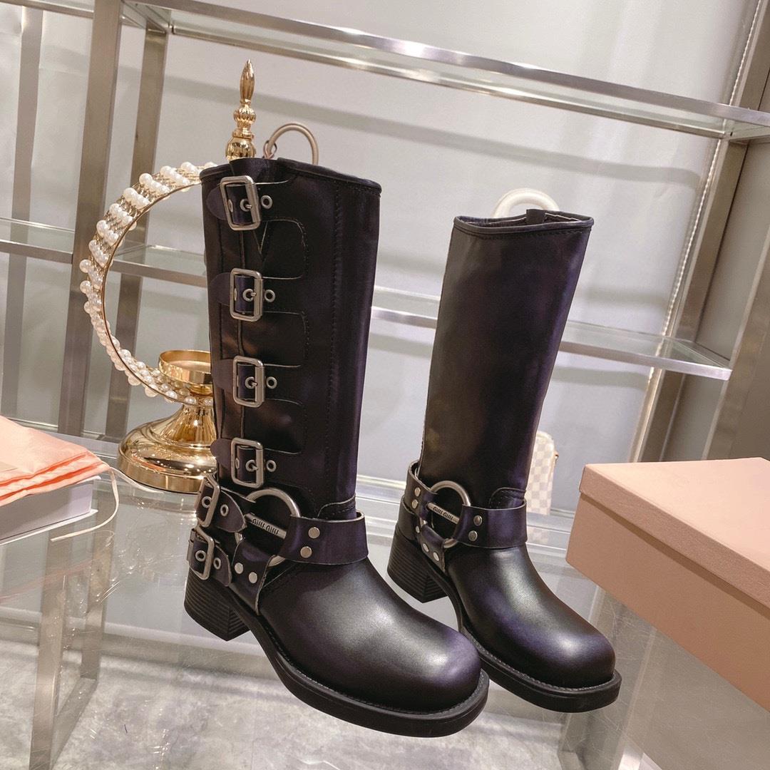 miumiu AutumnWinter New Product Limited Edition High Barrel Boots MIU Series Global Limit