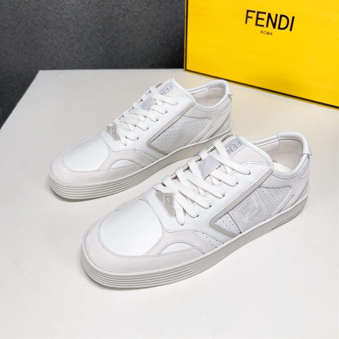 Fendi High quality original couple outfitNapa calf leather upper shoe body stitching bran