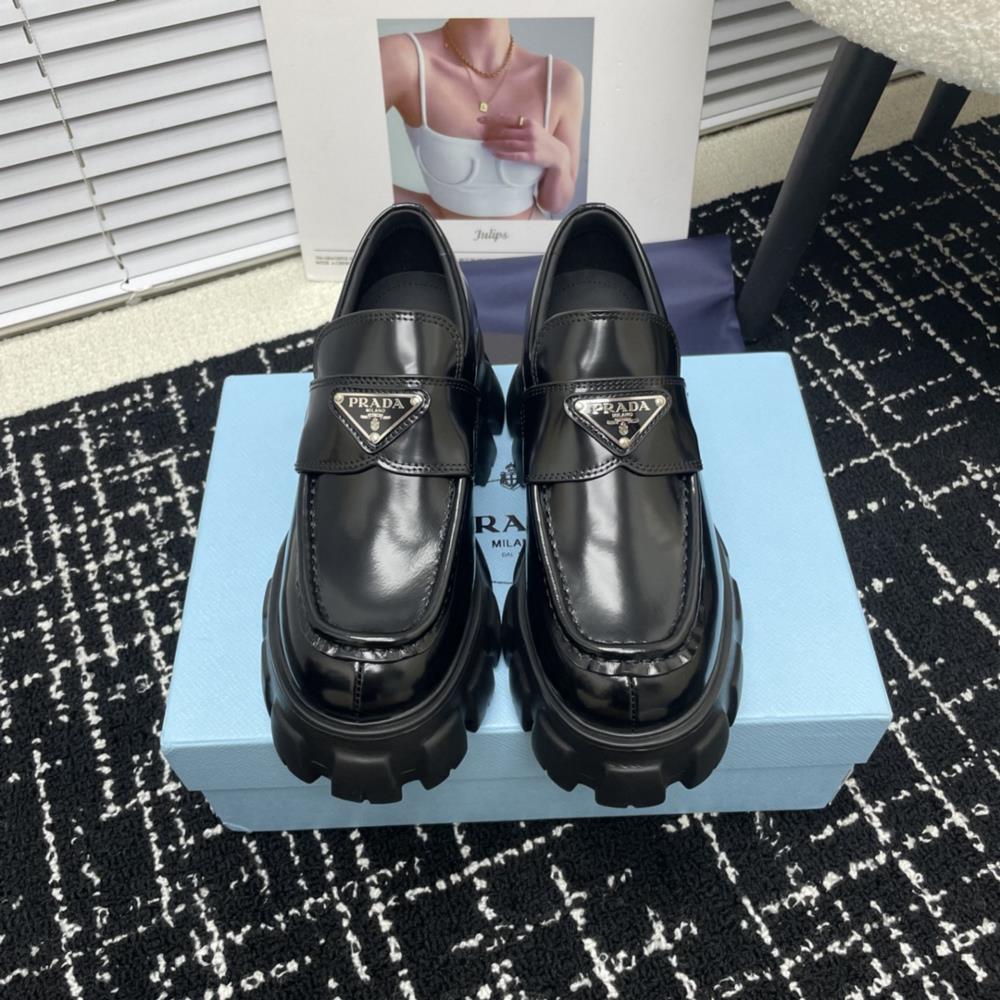 Prada shoes thick sole Lefu shoes crystal clear  these are the epitome of modern fashi