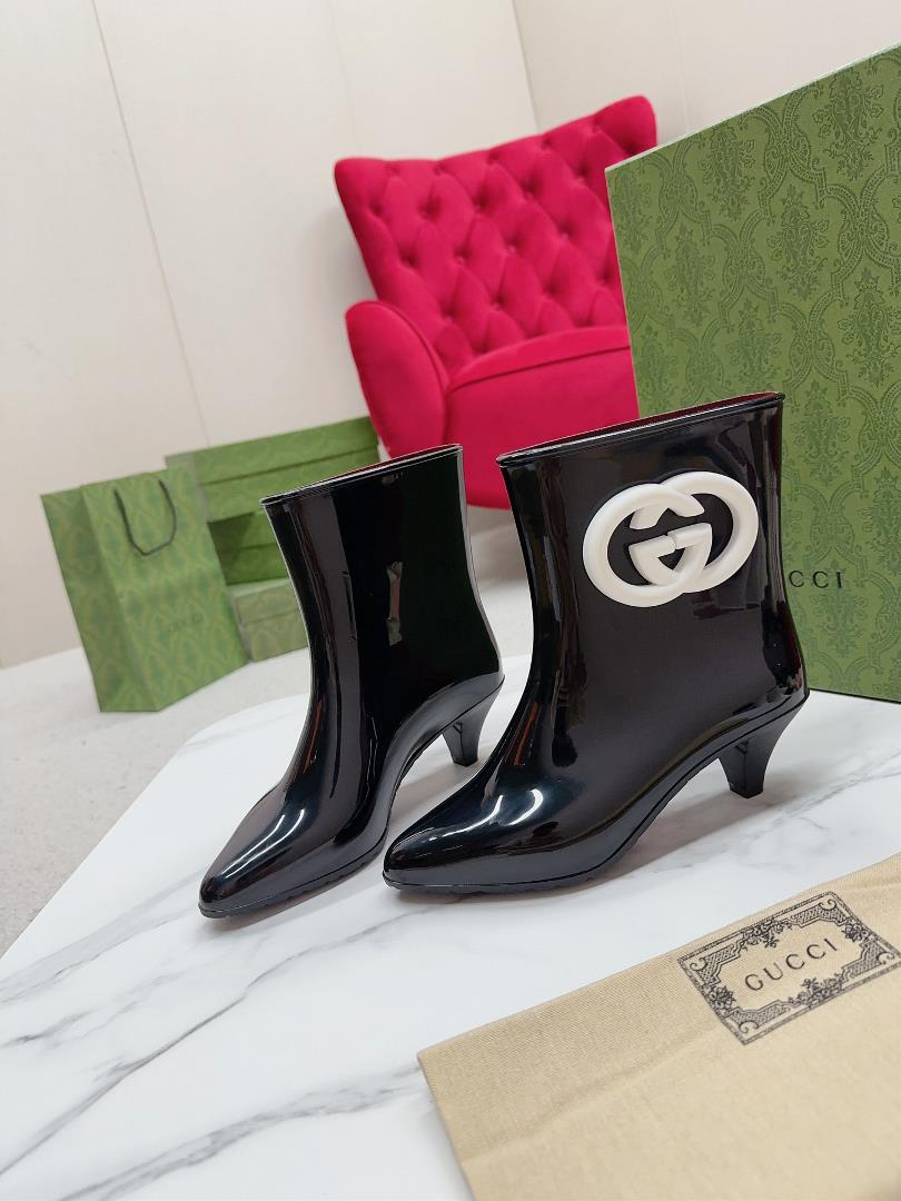 Gucci 2023 SS latest rain boots Exclusive mold opening interlocking double G features a