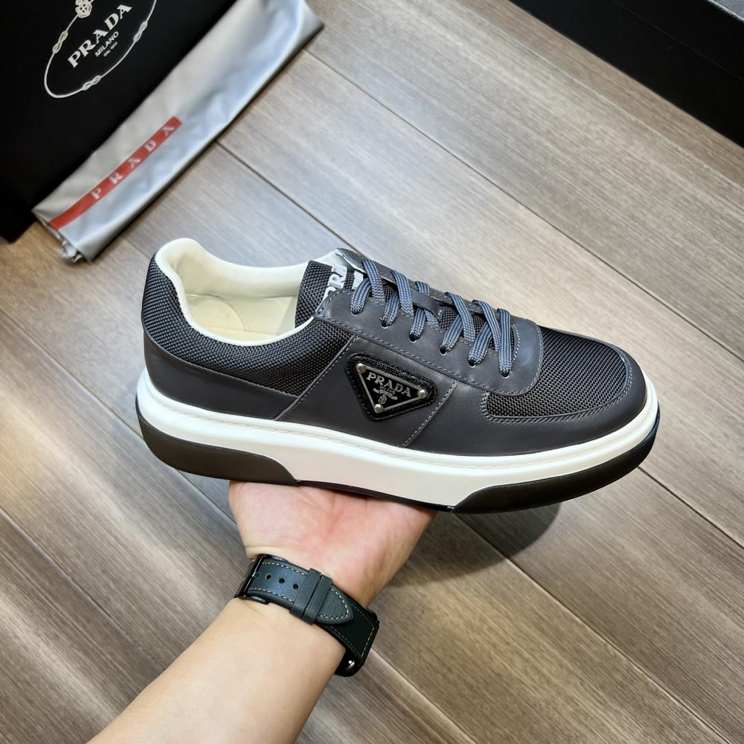 A Prada High quality original orderNapa calf leather upper branded high silk canvas fabri