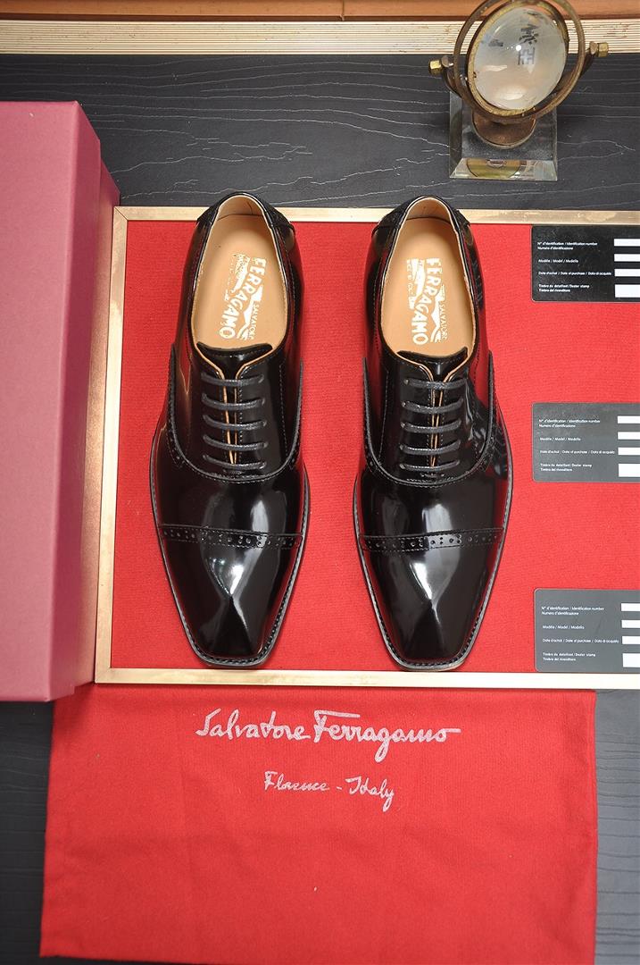 Ferragamo Ferragamo Screen Counter Latest Original Imported High quality Cowhide with Hand Woven Imp