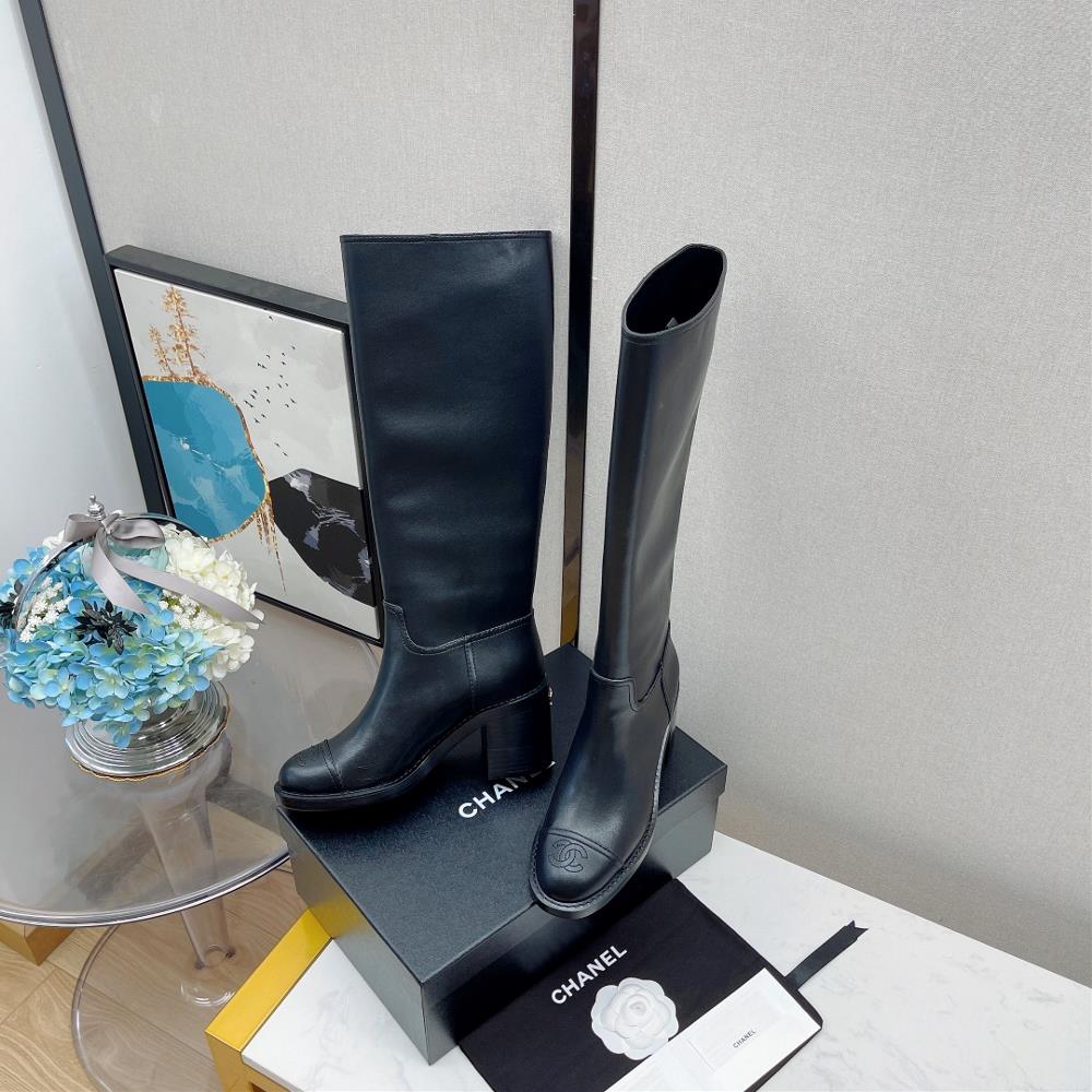 Chanel Autumn and Winter Small Fragrance High Barrel Knight High Heel Boots The counter is