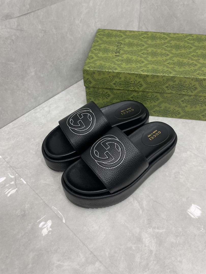 GUCCI Official Website New Womens Thick Sole Slippers Sandals SpringSummer NewThe GG logo was 