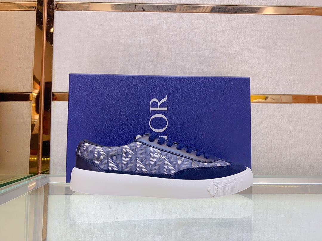 The Dior B101 low cut casual sports shoe is meticulously crafted with cowhide stitching on