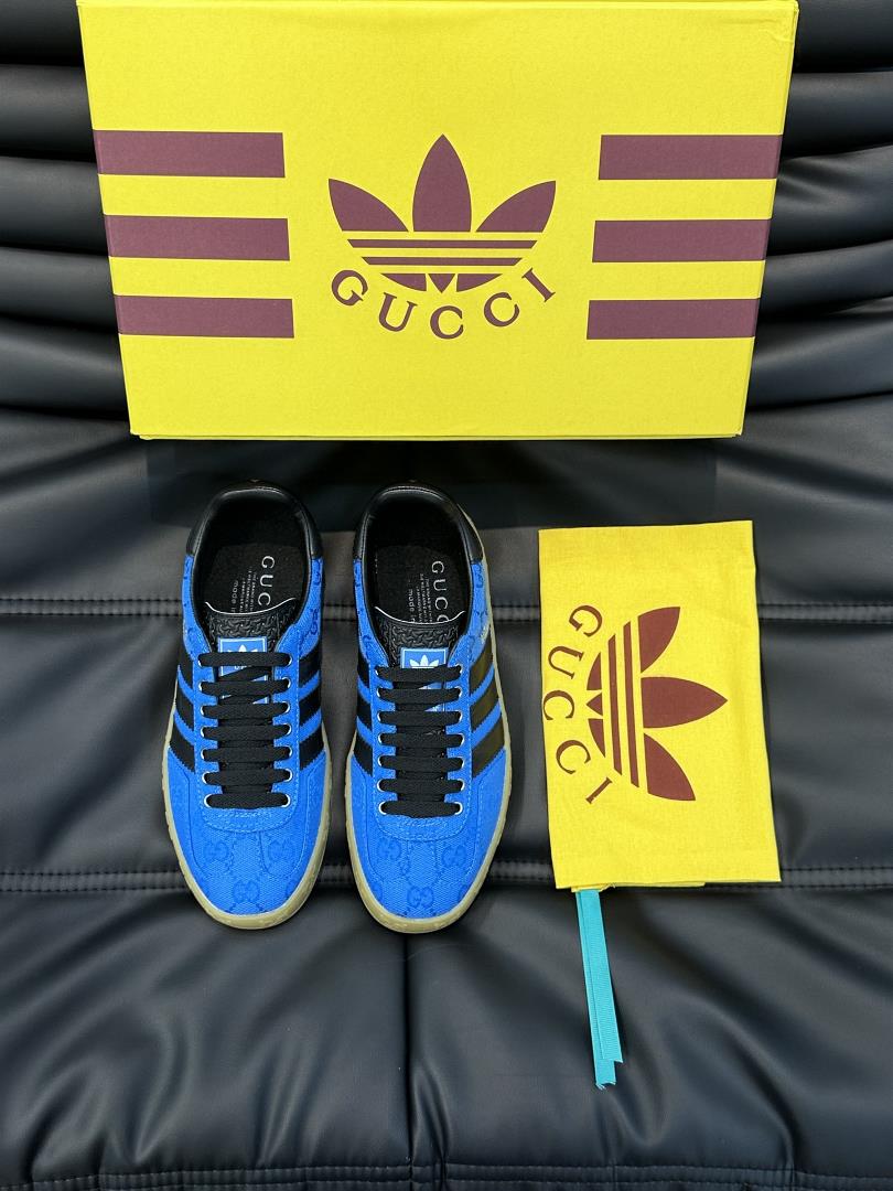 Gucc x adidas 23fw new arrival G Adidas co branded couple casual board shoes with adidas