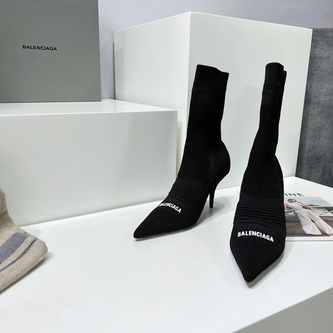 High quality factory produced Balenciag Paris Home 2023 early autumn new high heel elastic