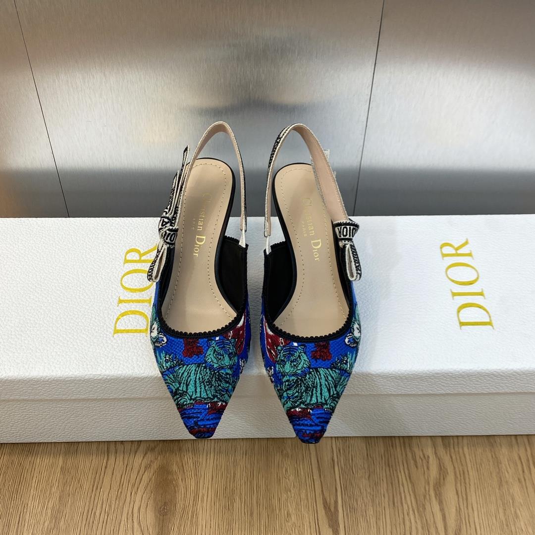 JADIOR Ribbon Back Air Sandals Dior SpringSummer Latest Color Quake Oblique Jacquard Embroidery Le