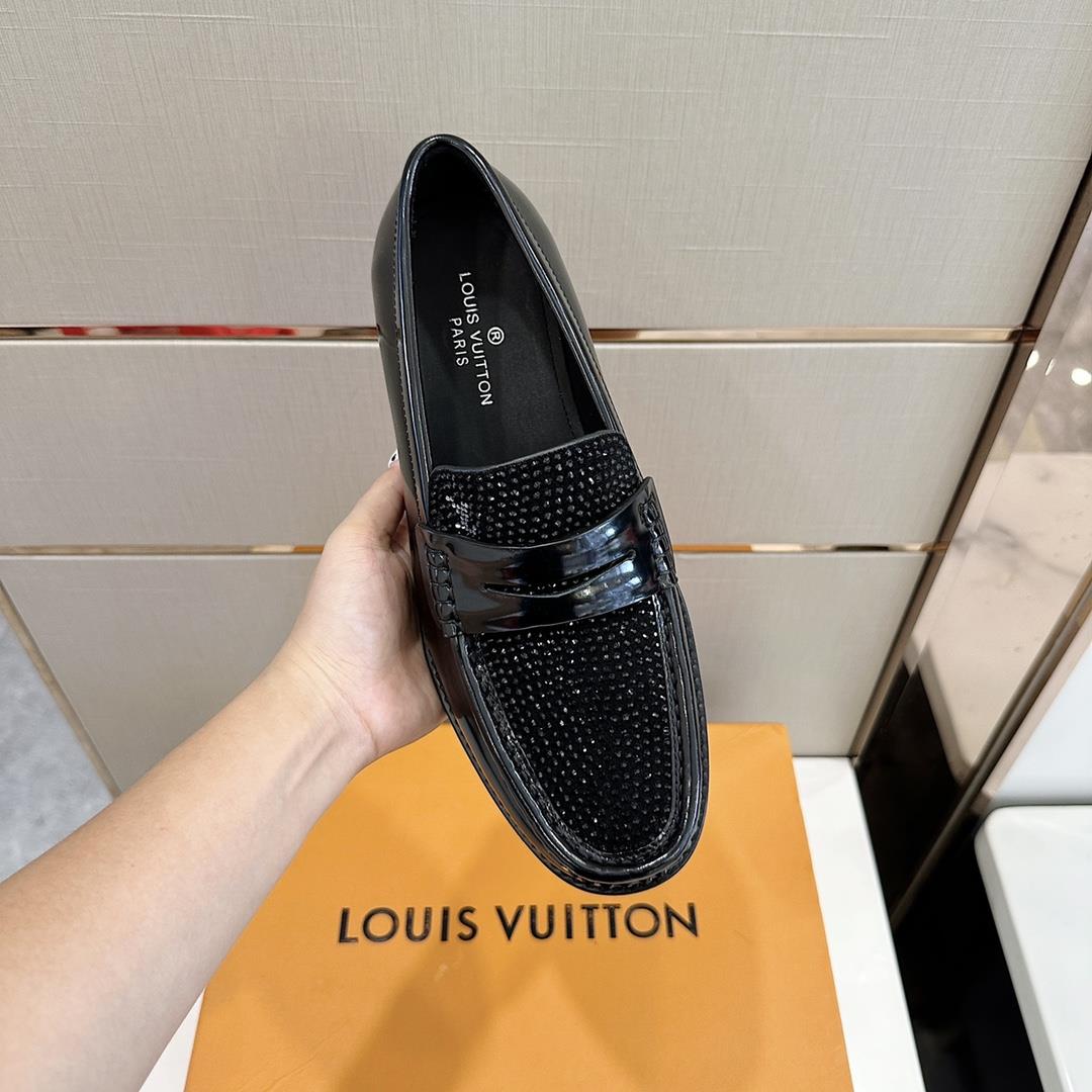 lv Family Major Handmade Lefon Shoes Leather Outsole in 2023 Fusion Lacquered Calf Leather