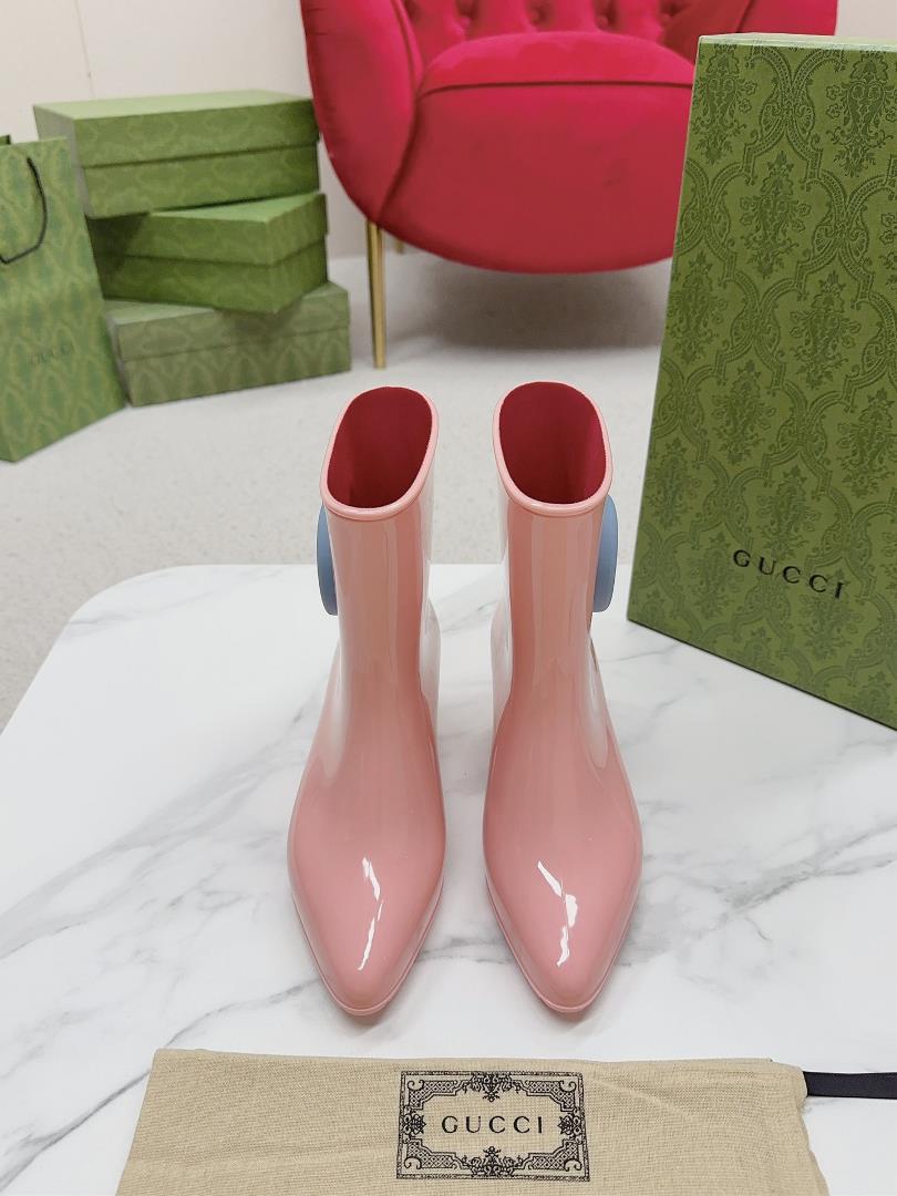 Gucci 2023 SS latest rain boots Exclusive mold opening interlocking double G features a new matte