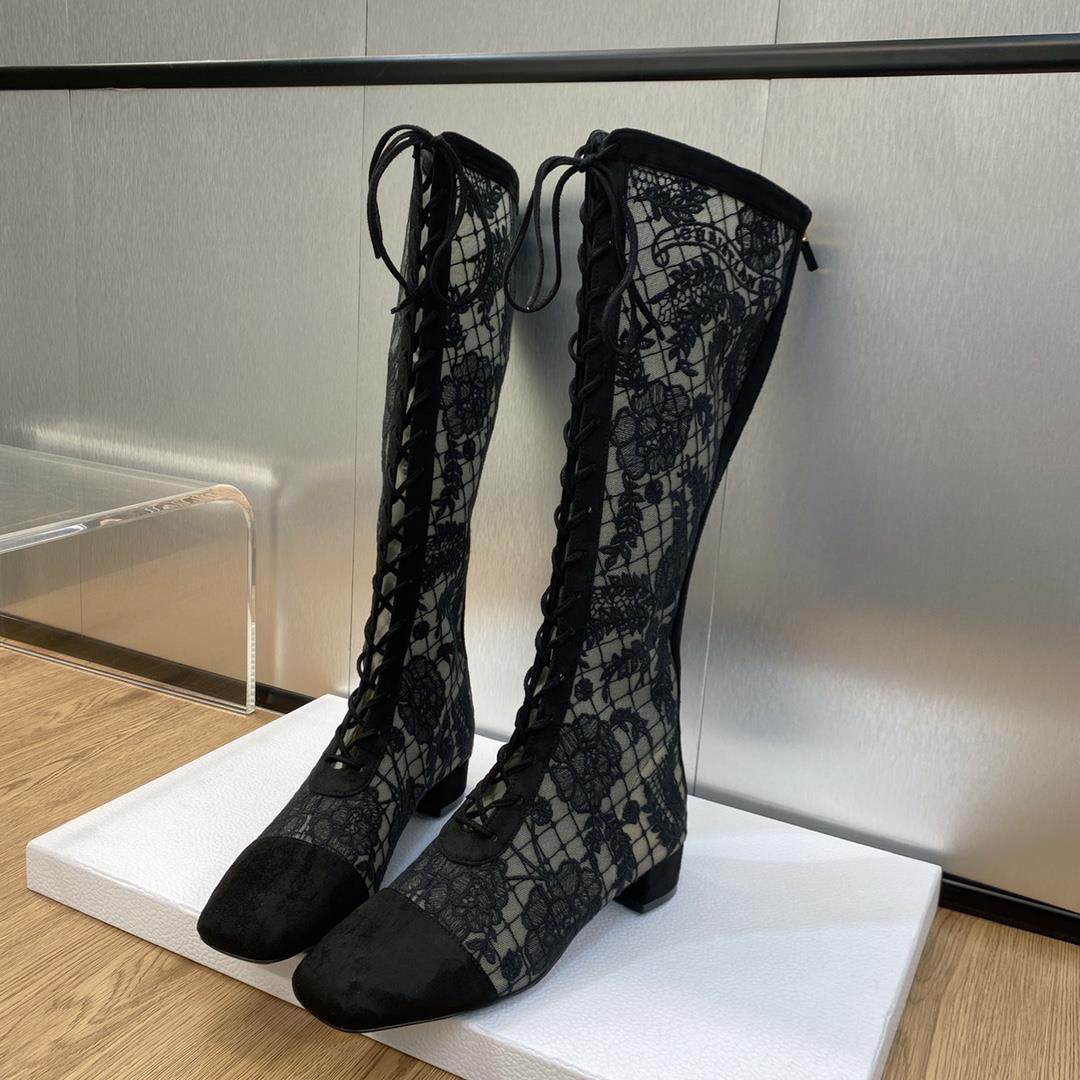 Dior 2023 SpringSummer Show Gaoding Collection NaughtilyD Womens Boots CD Letter Logo Roses Al